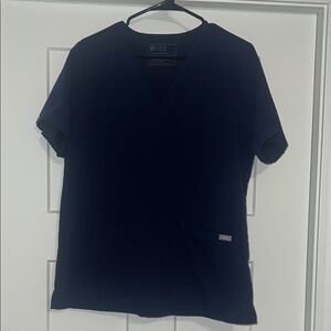 FIGS Women's Navy Blue Scrub Top